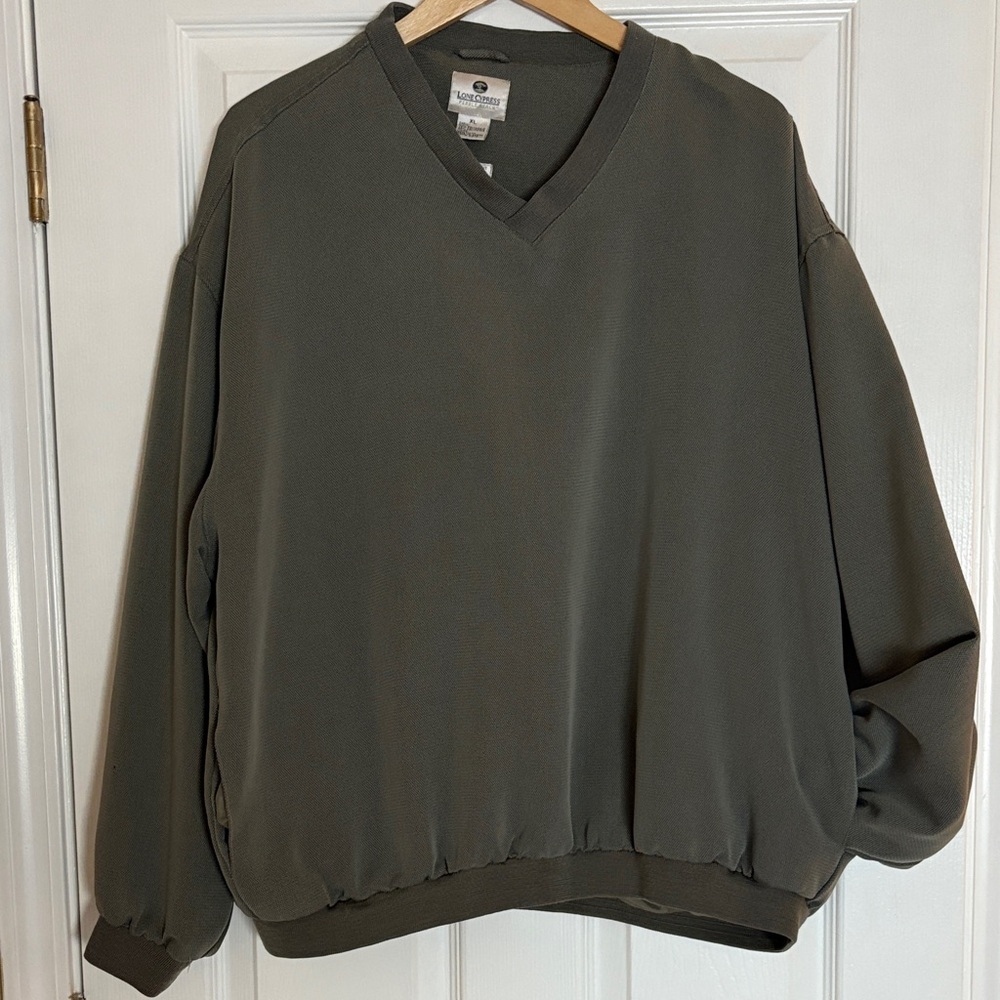 Classic V-Neck Golf Jacket in Olive by Lone Cypress Pebble Beach